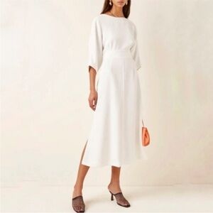 Rachel Comey White Dolman Sleeve Midi Sundress